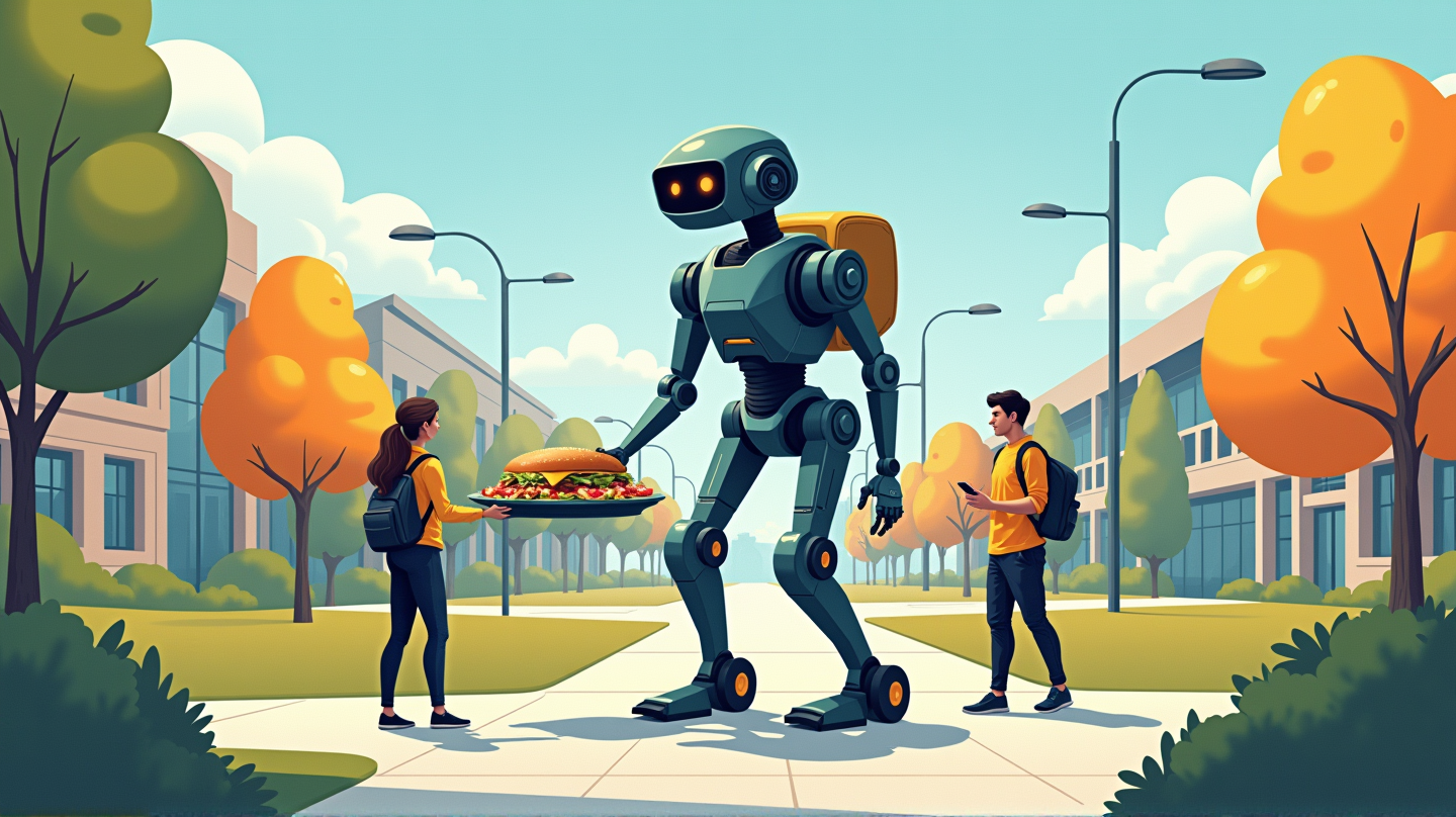 De Futuristische Zet van Towson University: Maak Kennis met de Nieuwe Campus Foodbots!