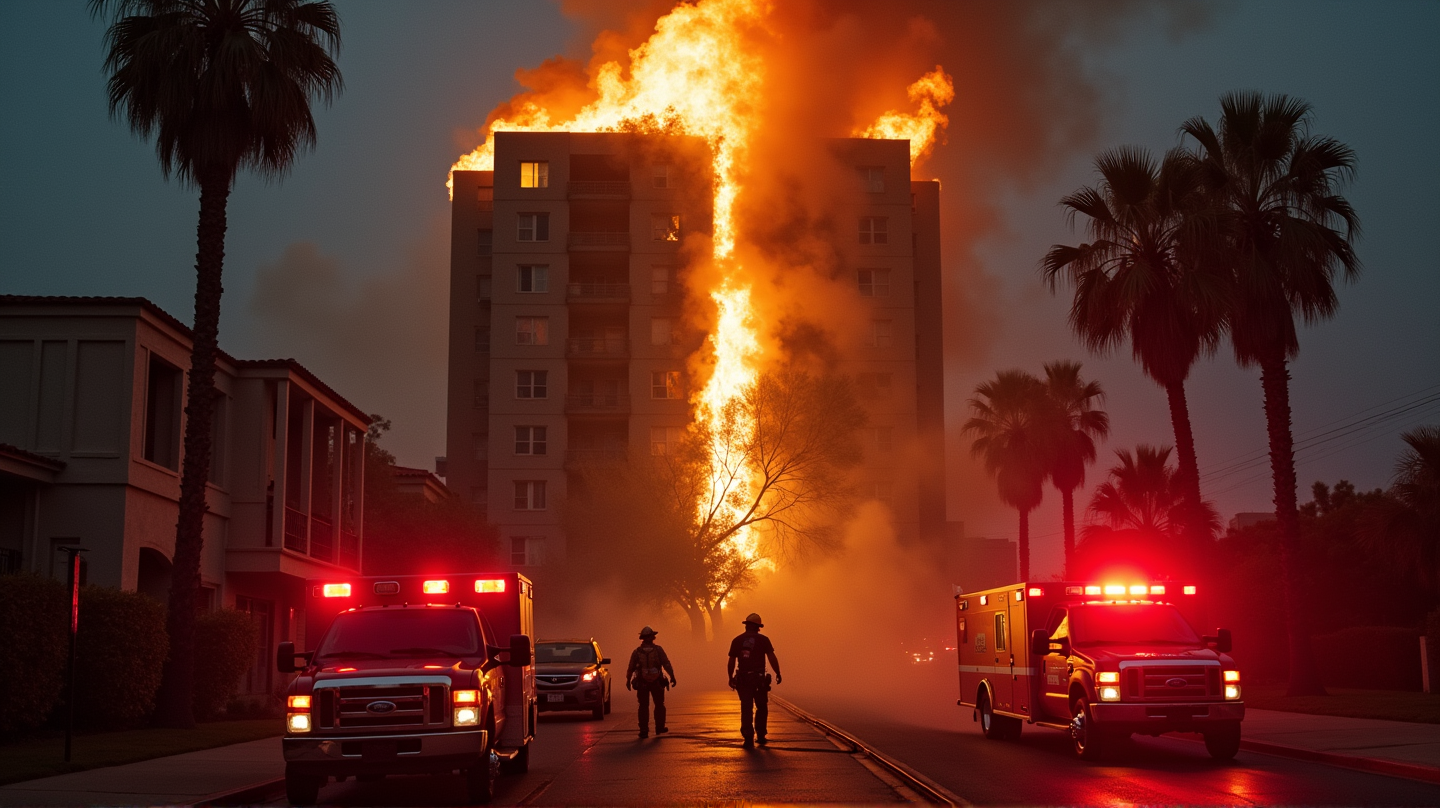 Tragisch Verlies in Hollywood: Vrouw Bezwijkt aan Appartement Brandincident