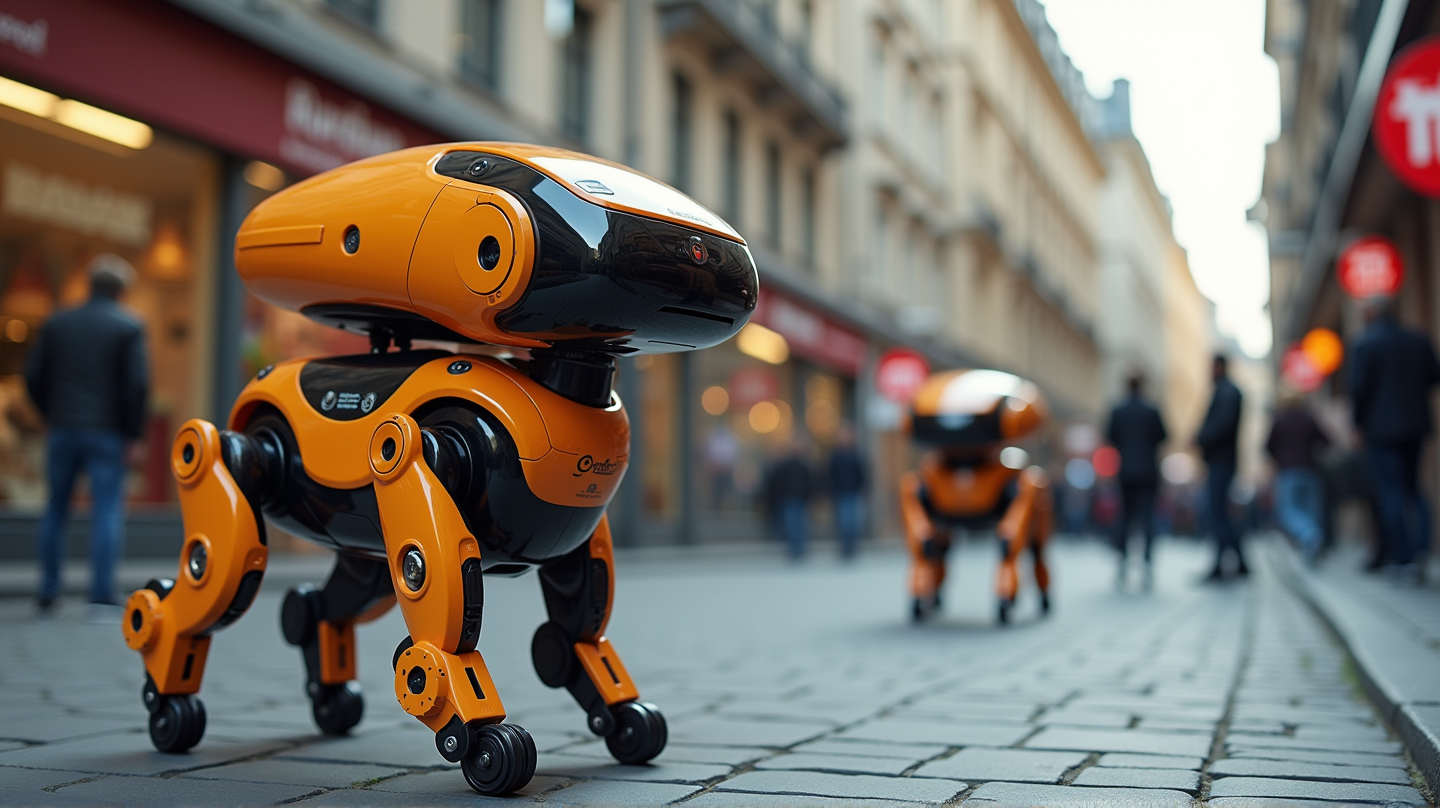 Futuristische Vierpotige Bezorgers: AI Robot Honden Veroveren de Straten van Zürich
