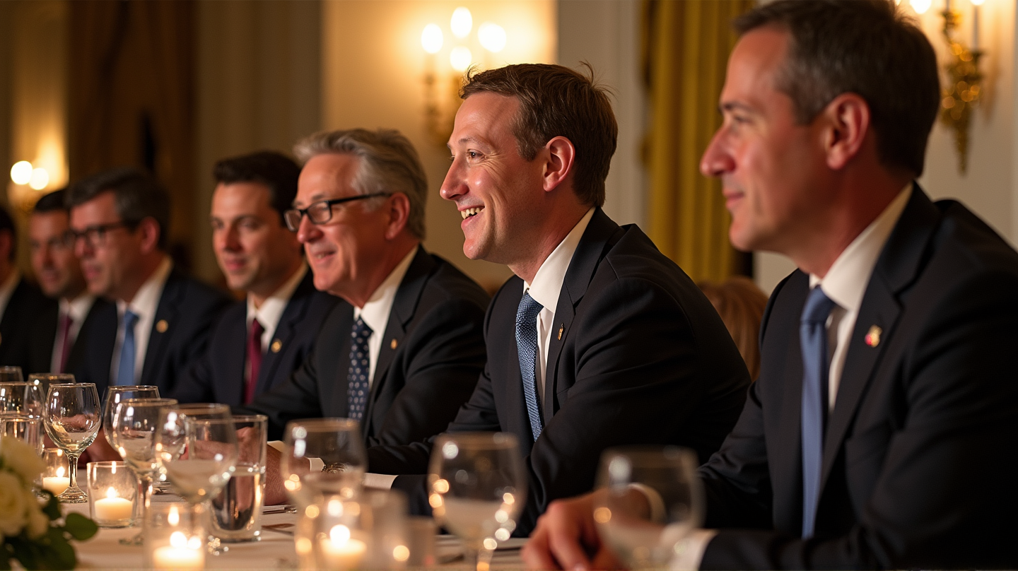 Tech Reuzen Prijzen Trump bij Exclusief Diner in het Witte Huis
