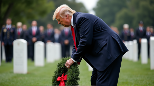 Trumps Bezoek aan Arlington: Herdenkingsdag Plechtigheid te Midden van Politieke Onrust