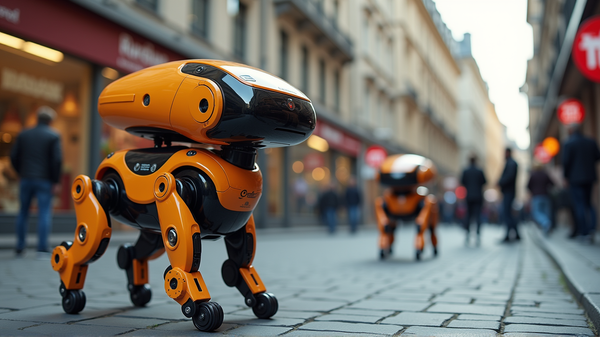 Futuristische Vierpotige Bezorgers: AI Robot Honden Veroveren de Straten van Zürich