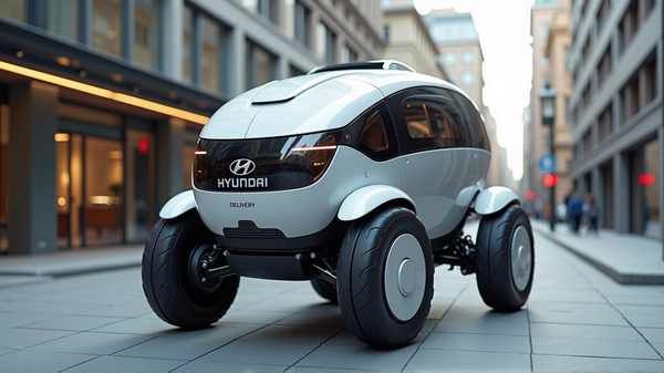 Hyundai Onthult de Revolutionaire Mobiele Excentrieke Droid voor Leveringen